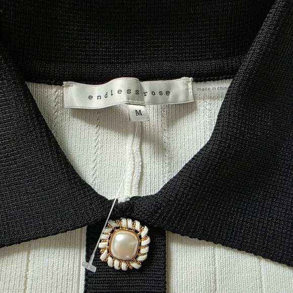 Anthropologie Endless Rose Polo Knit Mini Dress, Women's Size Medium - Picture 6 of 9